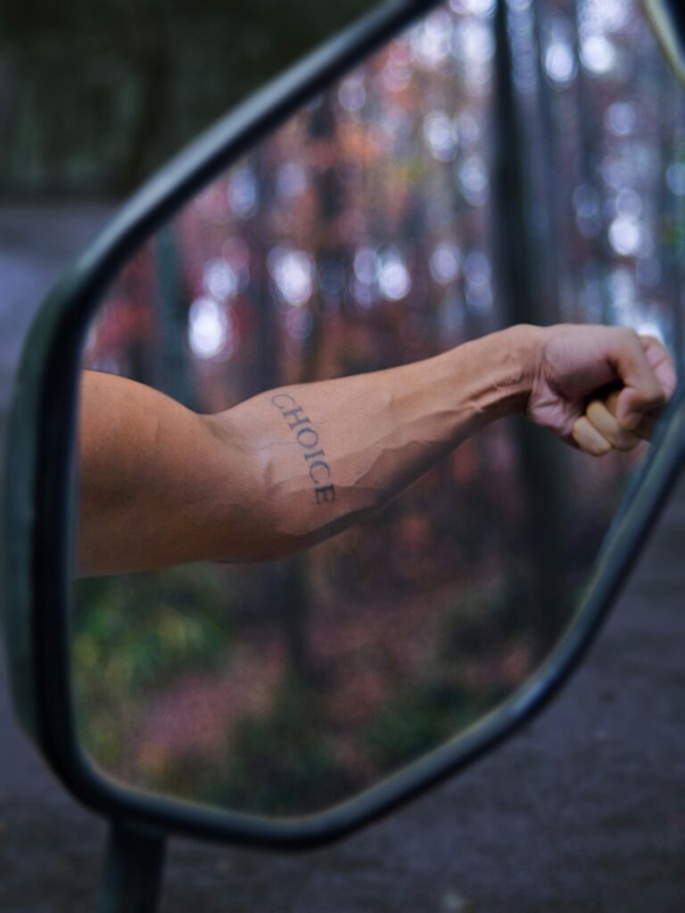 Tattoo placement: script tattoo on the forearm
