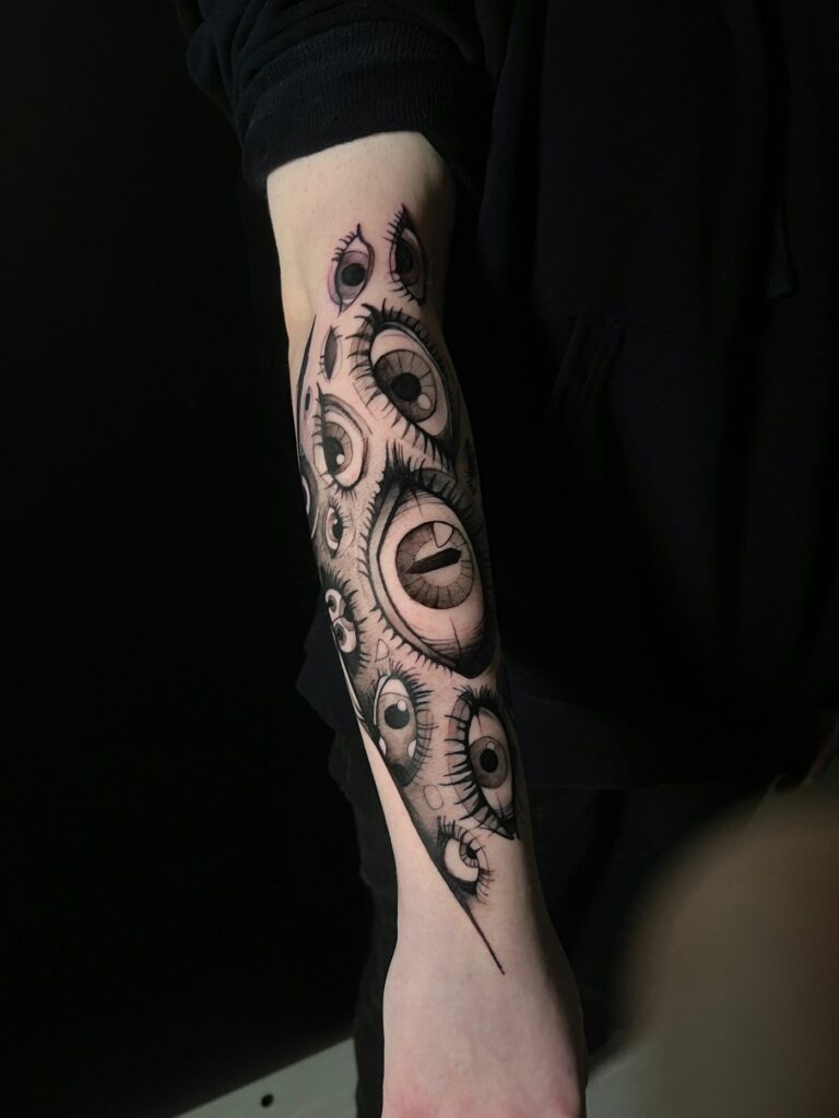 Close-up of a forearm tattoo