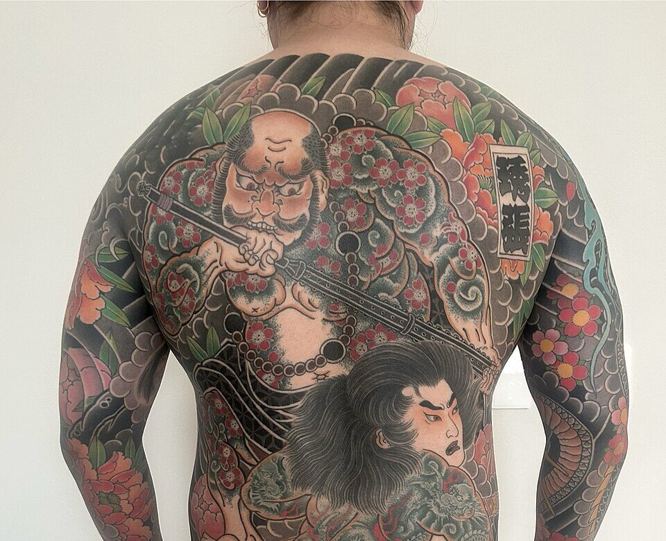 Traditional irezumi full back tattoo