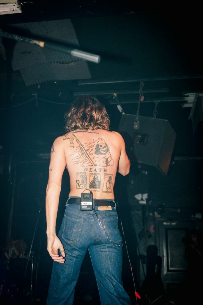 Large back piece tattoo that took several sessions to complete