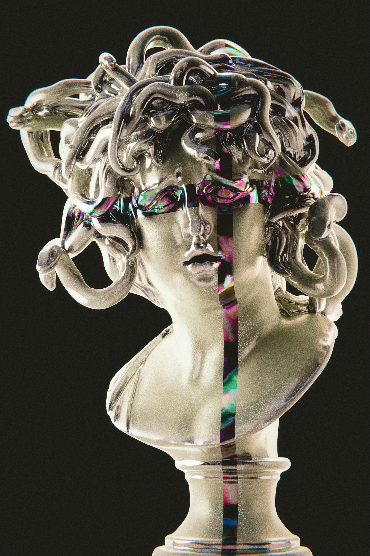 Medusa tattoo inspiration: sculpture of Medusa with snakes for hair