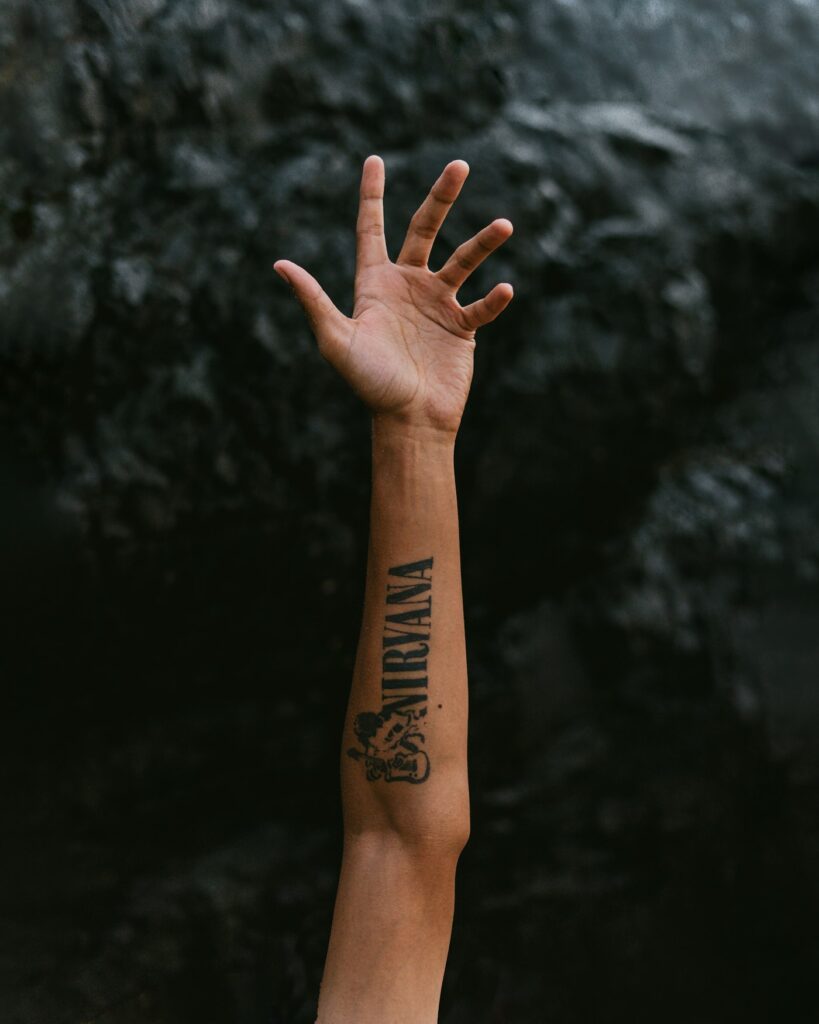 Roman numerals tattoo on the forearm