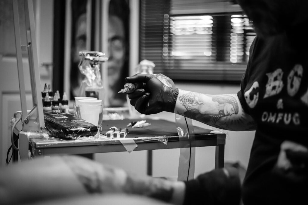 Tattoo studio equipment and supplies