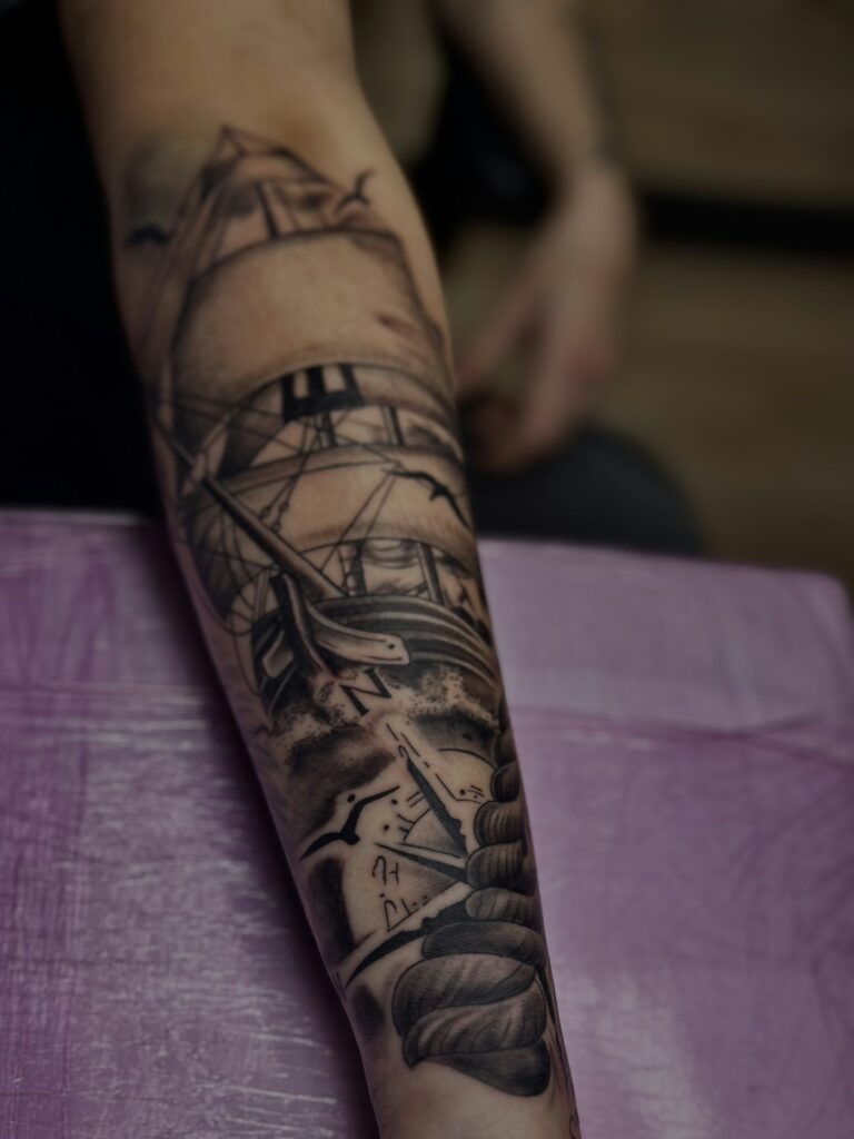 Detailed traditional style calf piece