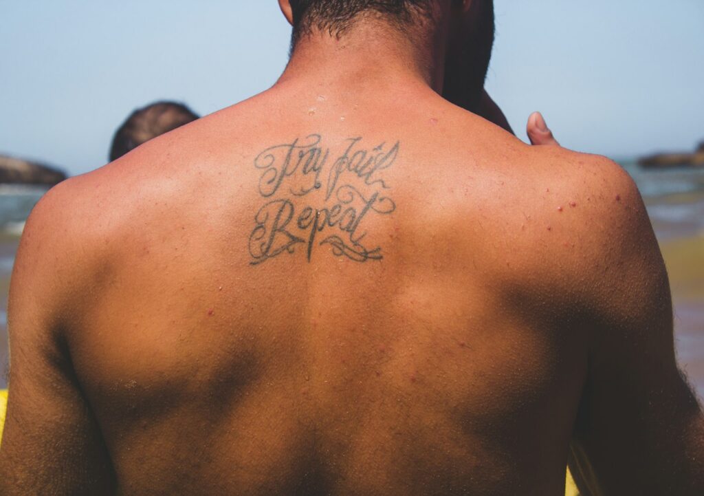 Tattoo on the upper back