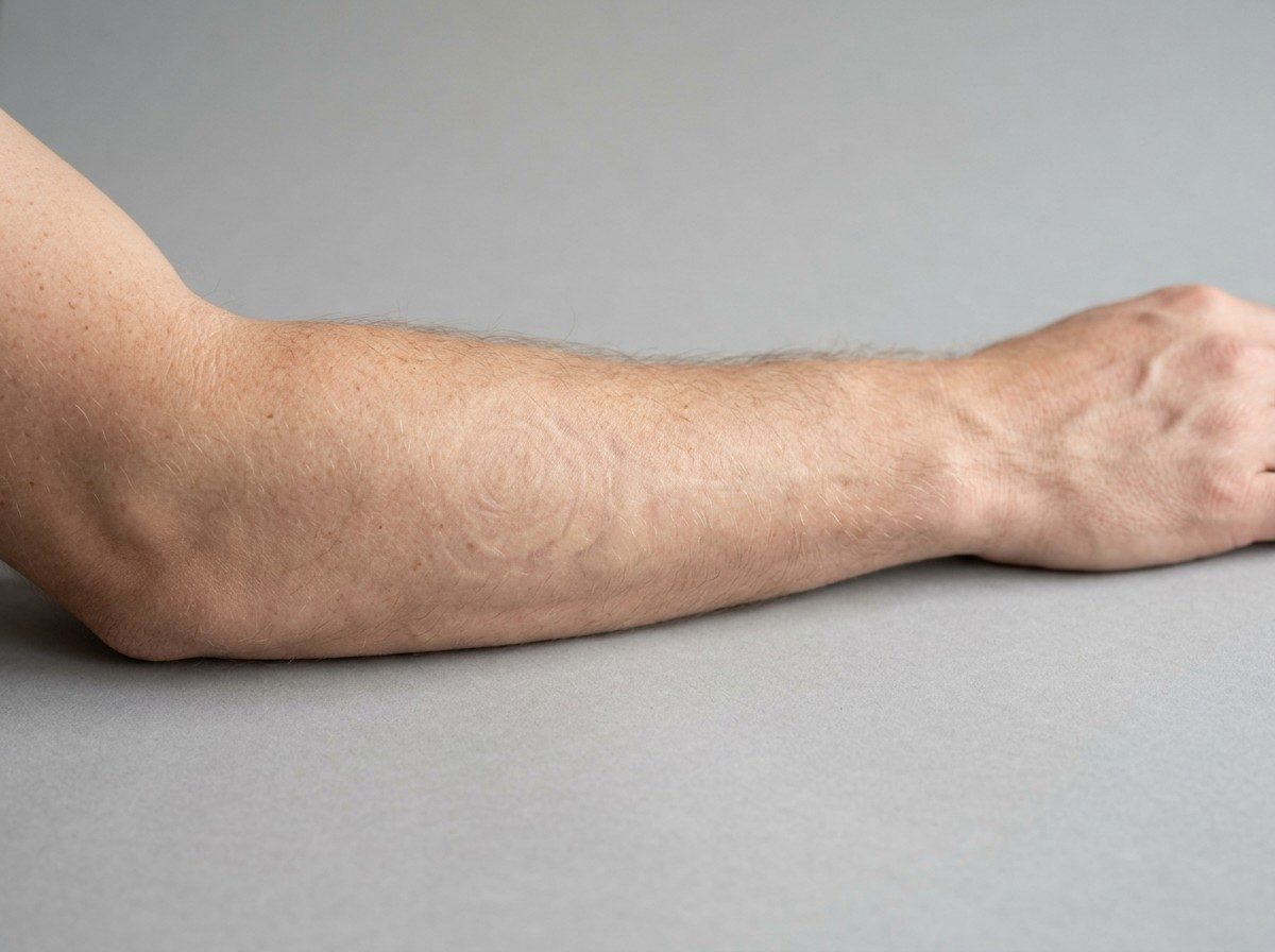Tattoo removal: final result on the outer forearm