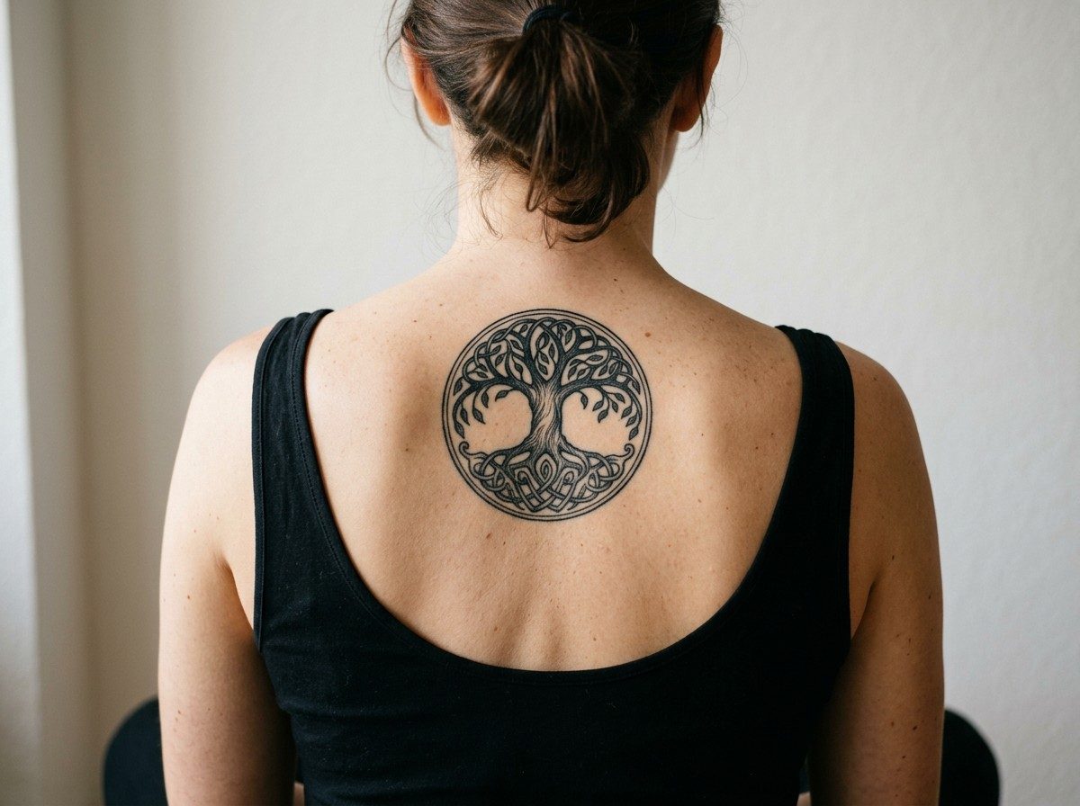 Tree of life tattoo: celtic tree of life on the upper back